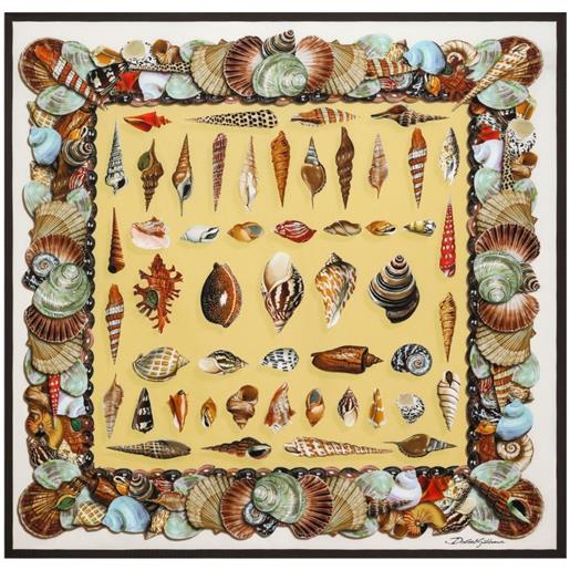 Dolce & Gabbana foulard in seta con stampa - giallo