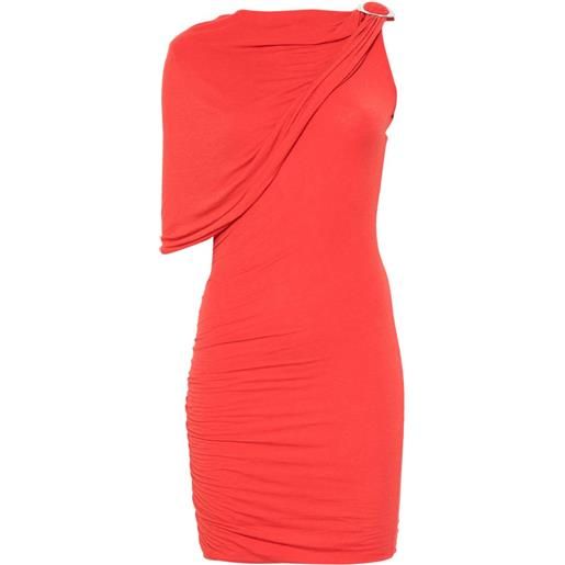 MANURÍ abito monospalla drappeggiato - rosso