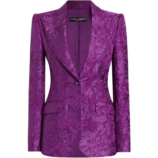 Dolce & Gabbana blazer dna a fiori - viola