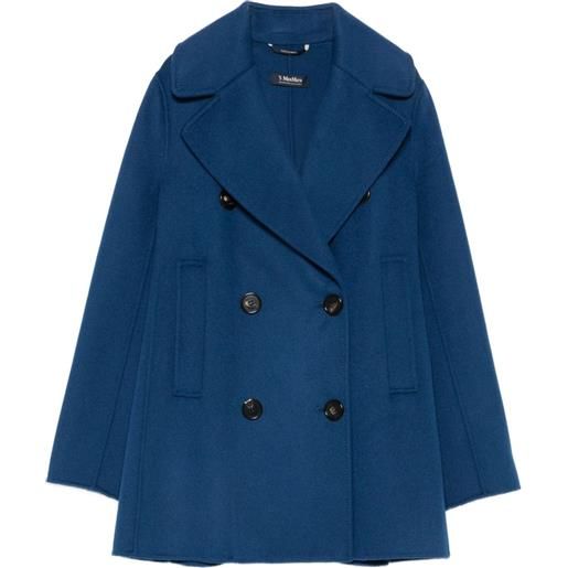 'S Max Mara cappotto doppiopetto in lana - blu