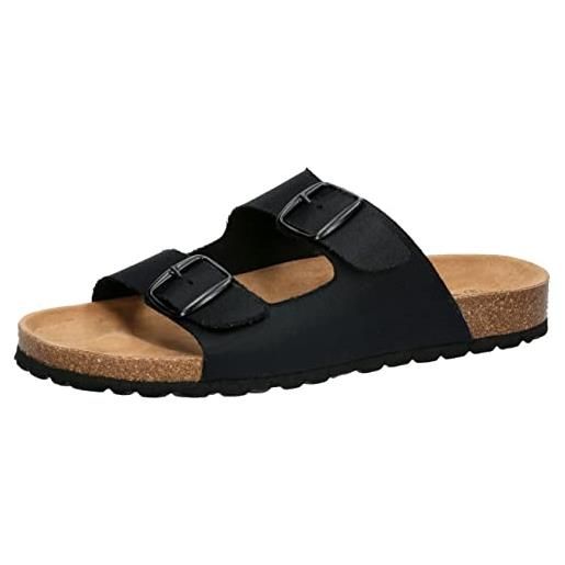 Lico bioline twice vegan, pantofole unisex-adulto, nero, 45 eu