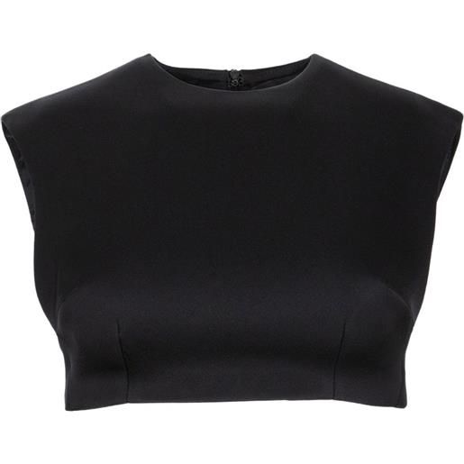 David Koma top crop smanicato - nero