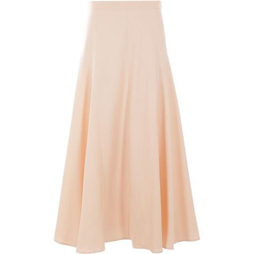 Loro Piana silk flared skirt - rosa