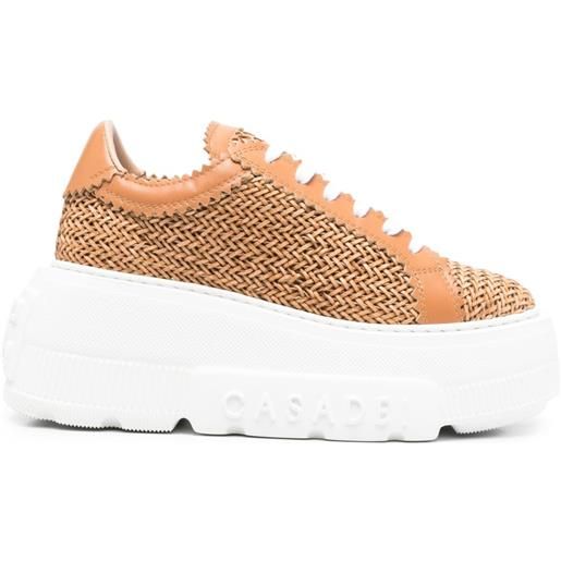 Casadei sneakers nexus hanoi con suola rialzata - marrone