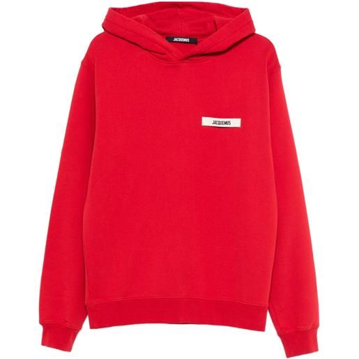 Jacquemus felpa le hoodie gros grain con cappuccio - rosso