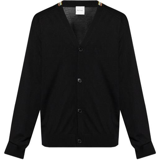 Paul Smith cardigan con dettagli a righe - blu