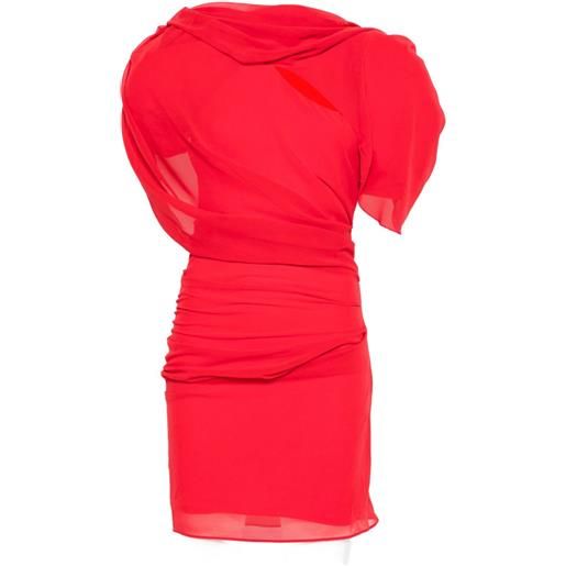 Jacquemus abito corto la robe castagna - rosso