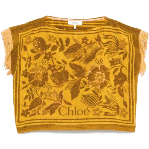 Chloé top con scollo a barca - giallo