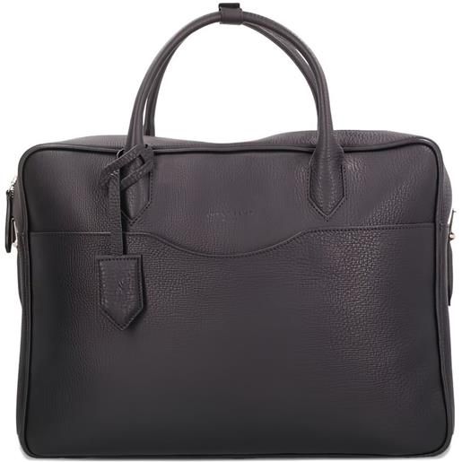 Longchamp borsa porta pc in pelle - nero