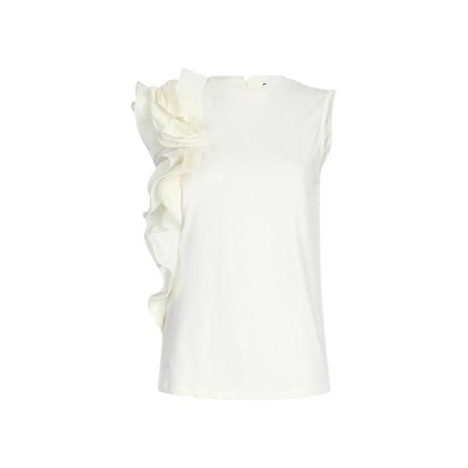 Liu Jo t-shirt senza maniche ca5005j6308 bianco 44
