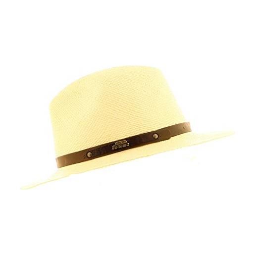 Votrechapeau - panama, paglia cuenca, cappello fedora, bordo abbassato paglia 56