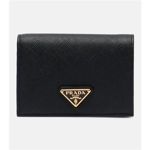 Prada portafoglio saffiano small in pelle