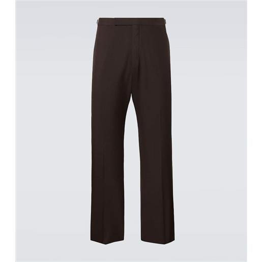 Prada pantaloni a gamba larga in mohair e seta