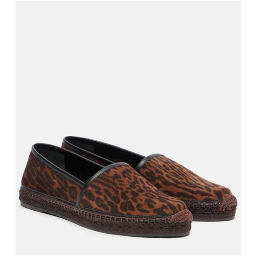 Tom Ford espadrillas in suede con stampa leopardata