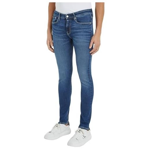 Calvin Klein jeans uomo jeans skinny fit, blu (denim dark), 28w/32l