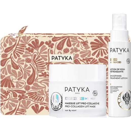 PATYKA COSMETICS Sas patyka antietà maschera al collagene e lozione levigante + trousse omaggio confezione 2 pezzi