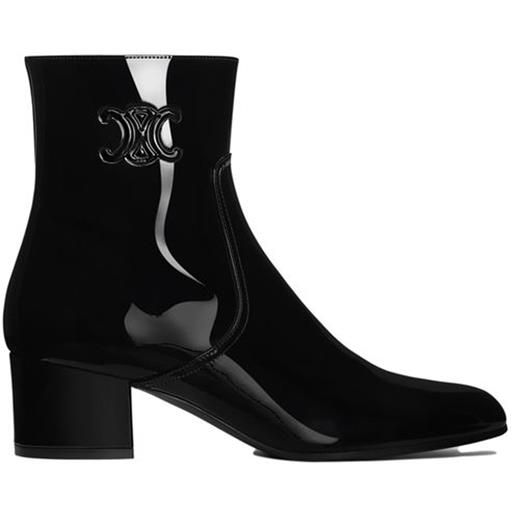 Celine triomphe zipped leather boots