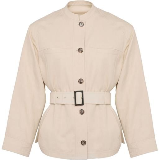 Yves Salomon giacca con cintura - marrone