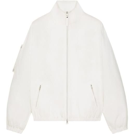 Courrèges giacca crop con zip - bianco