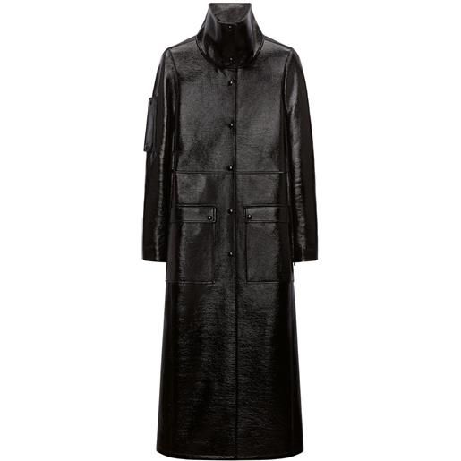 Courrèges trench con effetto lucido - nero