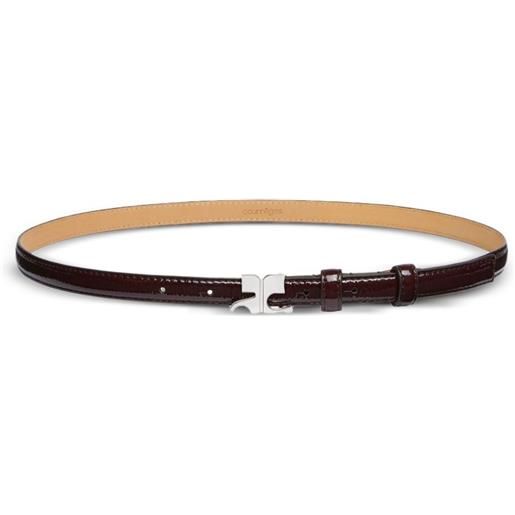 Courrèges cintura in pelle con fibbia ac - rosso