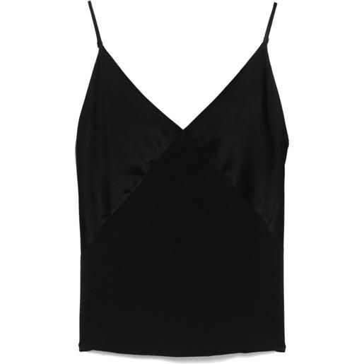 Forte Forte top con finitura satinata - nero