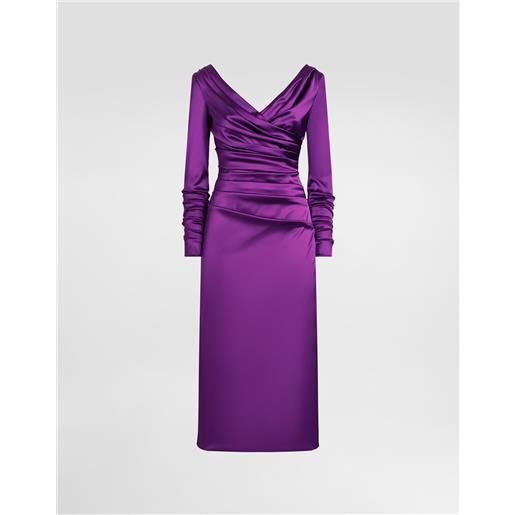Dolce & Gabbana abito longuette in raso stretch