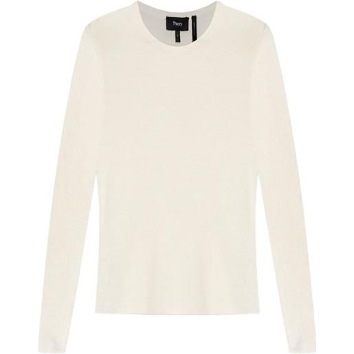 Theory top a maniche lunghe - bianco