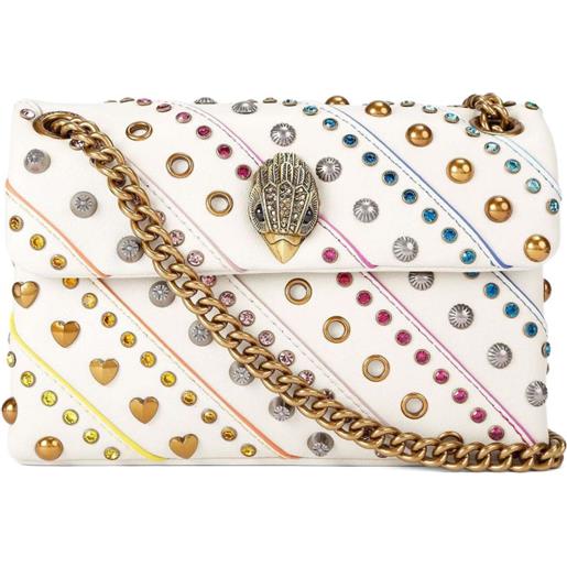 Kurt Geiger London borsa kensington mini con cristalli - bianco