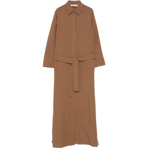 Blanca Vita chemisier con cintura - marrone