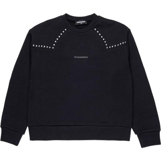 DSQUARED2 KIDS felpa con stampa logo - nero