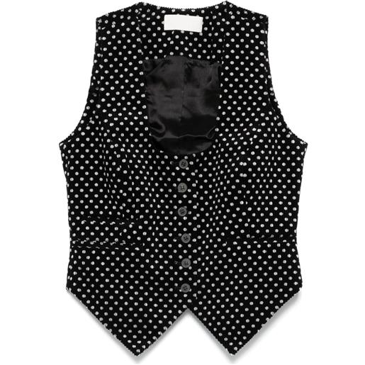 RACIL gilet nadia a pois - nero