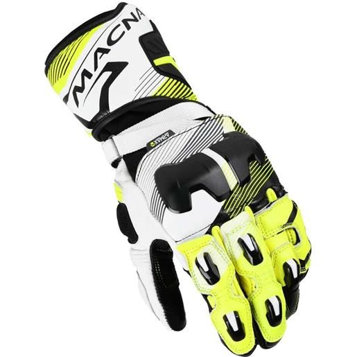 Macna guanti moto Macna powertrack 2.0 nero fluo giallo bianco