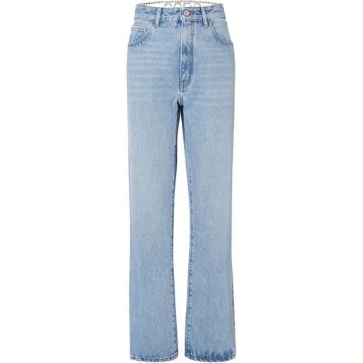 GCDS jeans chocker dritti - blu