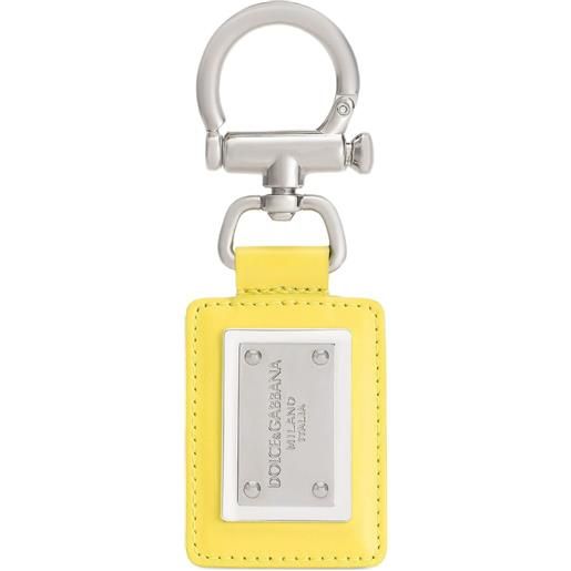 Dolce & Gabbana portachiavi con placca - giallo