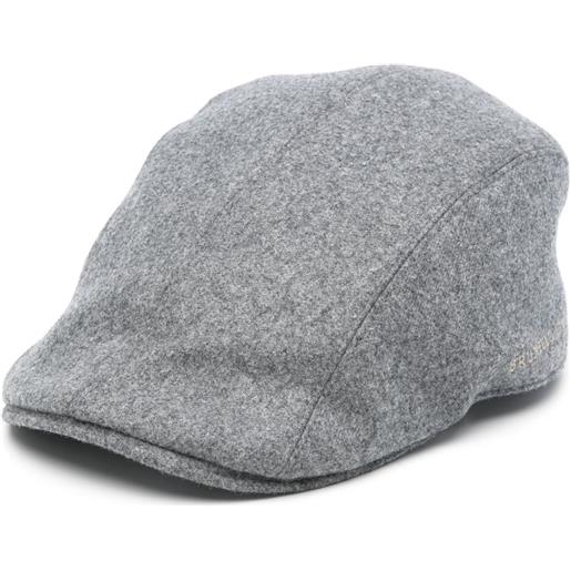 Brunello Cucinelli basco in flanella - grigio