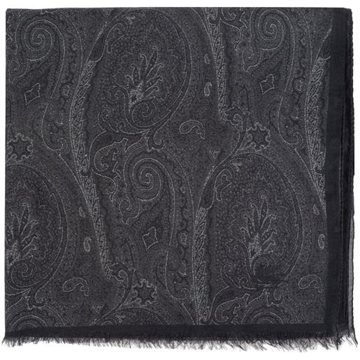 ETRO sciarpa con stampa paisley - grigio