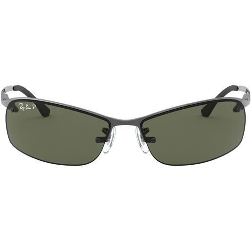 Ray-Ban occhiali da sole rb3183 004/9a canna di fucile/verde g-15 unisex polarizzati