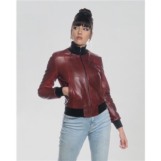 LeatherTrend.it bomber donna bordeaux in vera pelle