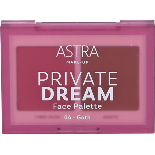 Giufra Srl astra make-up private dream face palette blush + bronzer tonalità 04 goth 1 pz make up