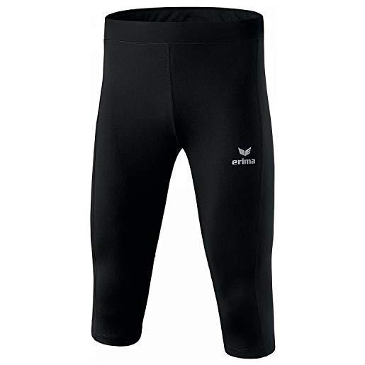 Erima running basic pantalone running capri, uomo, nero, m