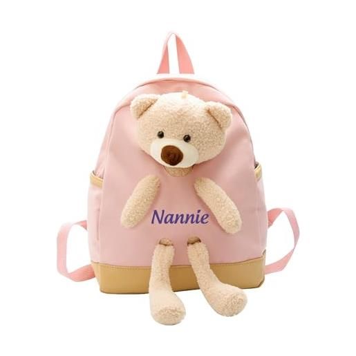 Presentimental zaino per bambini personalizzato con nome regalo per scuola materna zaini per il ritorno a scuola per figlio figlia (blu)