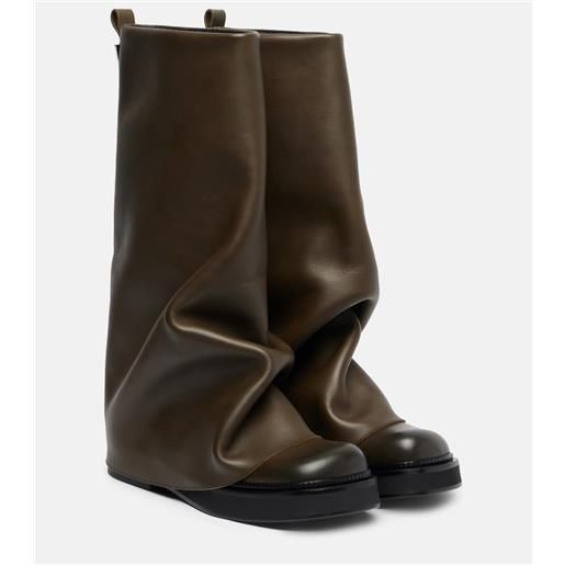 The Attico anfibi robin in pelle