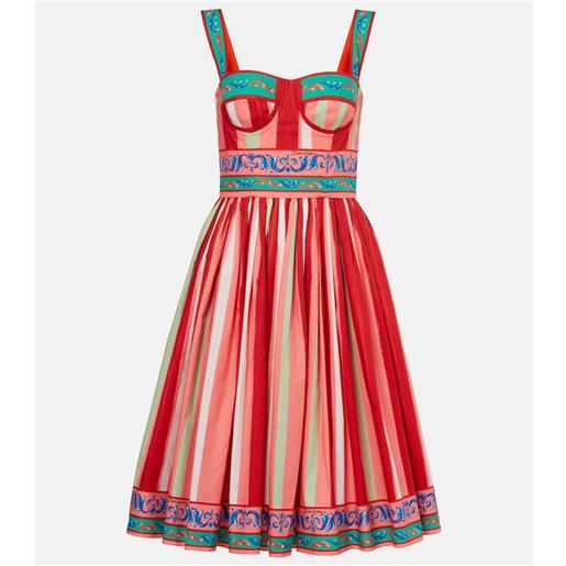 Dolce&Gabbana abito bustier taormina in cotone a righe