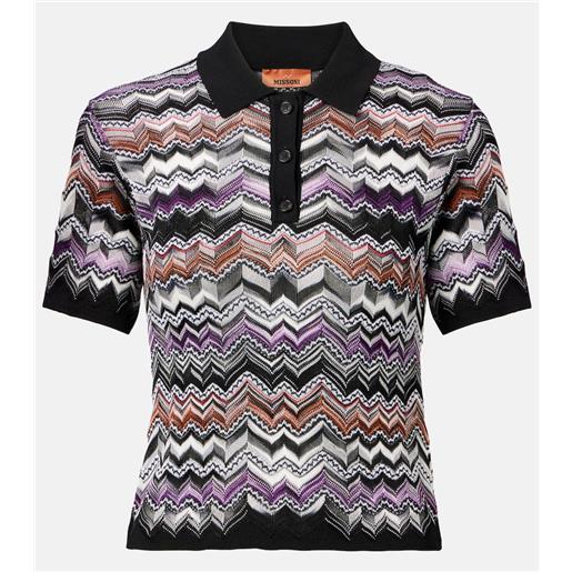 Missoni polo in maglia a zig-zag
