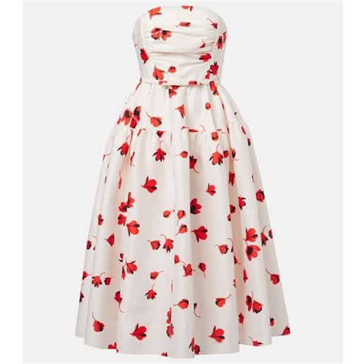 Self-Portrait abito midi in taffetã