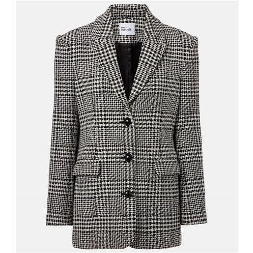 Self-Portrait blazer oversize pied-de-poule