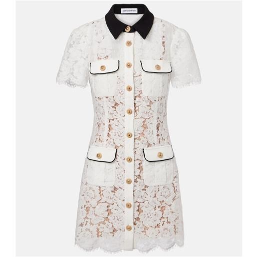 Self-Portrait abito corto in pizzo