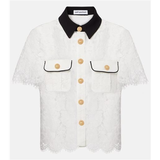Self-Portrait camicia in pizzo
