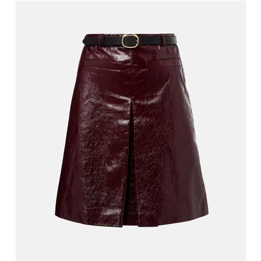 Self-Portrait minigonna in vernice con cintura